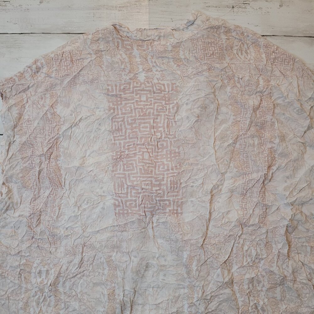 Victoria’s Secret Deep Plunge Aztec Print Coverup One Size Front Tie Pink Beach - Picture 7 of 9